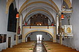 Weidlinger Pfarrkirche Orgelempore.JPG
