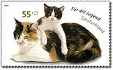Stamp Germany 2004 MiNr2404 Katzenmutter mit Kind.jpg