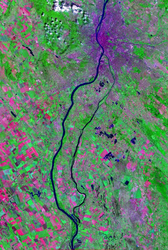 Satellitenbild von Csepel