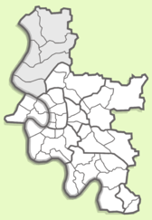 Lage des Stadtbezirks 05 innerhalb Düsseldorfs