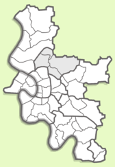 Lage des Stadtbezirks 06 innerhalb Düsseldorfs