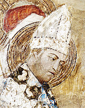 Papst Clemens VI. (Fresko aus dem 14. Jahrhundert)
