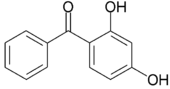 Strukturformel von 2,4-Dihydroxybenzophenon