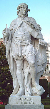 Statue Alfons' VII. in Madrid