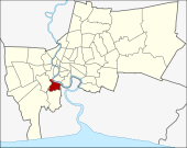 Karte von Bangkok, Thailand mit Rat Burana
