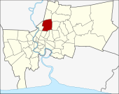 Karte von Bangkok, Thailand mit Chatuchak
