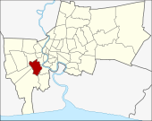 Karte von Bangkok, Thailand mit Chom Thong
