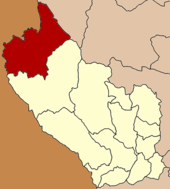 Karte von Kanchanaburi, Thailand mit Sangkhlaburi