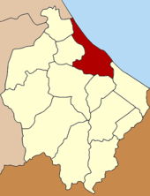 Karte von Narathiwat, Thailand mit (Mueang) Narathiwat