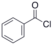 Strukturformel des Benzoylchlorids