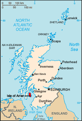Lage der Isle of Arran