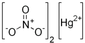 Strukturformel von Quecksilber(II)-nitrat