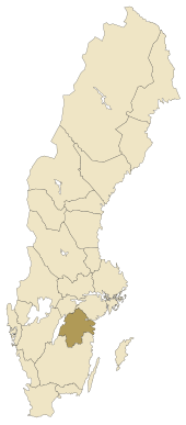 Lage von Östergötland in Schweden