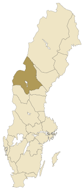 Lage von Jämtland in Schweden