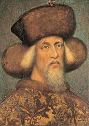 Kaiser Sigismund, Portrait eines böhmischen Meisters (Prag?) (1436/37), früher Antonio Pisanello (1433) zugeordnet