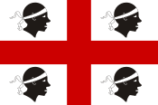 Flagge der Region Sardinien