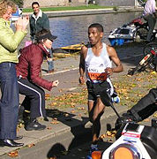 Gebrselassie beim Amsterdam-Marathon 2005