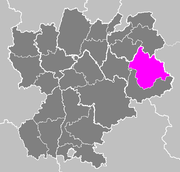 Lage des Arrondissement d'Albertville im Département Savoie