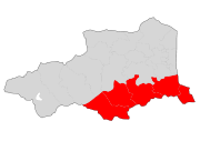 Lage des Arrondissement Céret im Département Pyrénées-Orientales