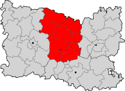Lage des Arrondissement Clermont im Département Oise