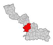 Lage des Arrondissement Douai im Département Nord