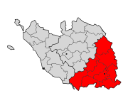 Lage des Arrondissement Fontenay-le-Comte im Département Vendée
