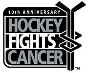 Logo zum zehnjährigen Jubiläum des Hockey Fights Cancer-Programmes