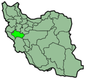 Lage der Provinz Lorestan im Iran