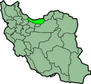 Lage der Provinz Māzandarān im Iran