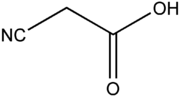 Struktur von Cyanessigsäure