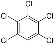 Struktur von Pentachlorbenzen