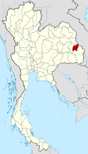 Karte von Thailand  mit der Provinz Amnat Charoen hervorgehoben