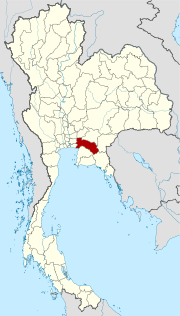 Karte von Thailand  mit der Provinz Chachoengsao hervorgehoben