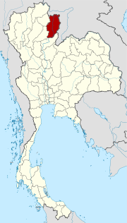 Karte von Thailand  mit der Provinz Nan hervorgehoben