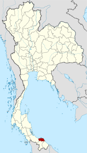 Karte von Thailand  mit der Provinz Pattani hervorgehoben