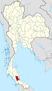 Karte von Thailand  mit der Provinz Phattalung hervorgehoben