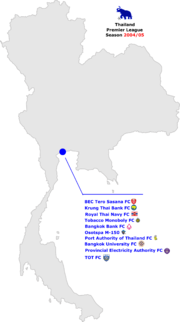 Thailand Premier League 2004 05 Map.png