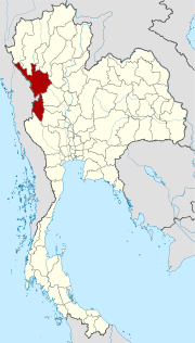 Karte von Thailand  mit der Provinz Tak hervorgehoben