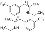 Strukturformel von Fenfluramin