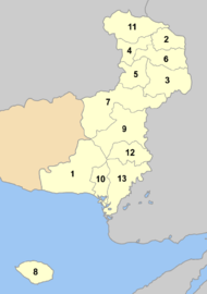 Evros municipalities numbered.png