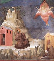 Die Stigmatisation des Hl. Franziskus, Darstellung von Giotto