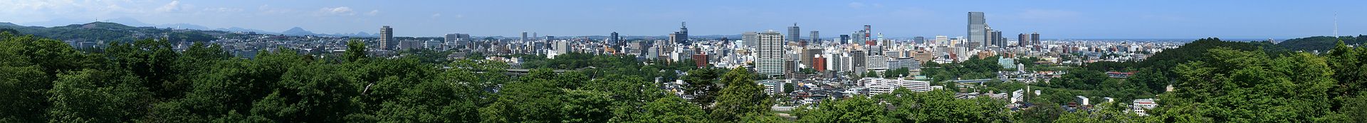 Panoramablick auf Sendai (2010)