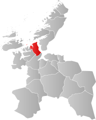 Lage der Kommune in der Provinz Sør-Trøndelag