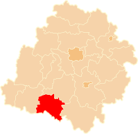 Lage des Powiats in der Wojewodschaft Łódź
