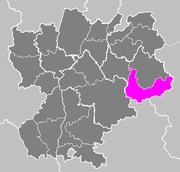 Lage des Arrondissement Saint-Jean-de-Maurienne im Département Savoie