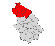 Lage des Arrondissement Saint-Dizier im Département Haute-Marne