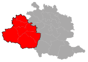 Lage des Arrondissement Saint-Girons im Département Ariège