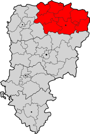 Lage des Arrondissement Vervins im Département Aisne