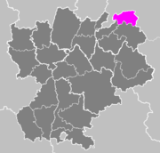 Lage des Arrondissement Thonon-les-Bains im Département Haute-Savoie