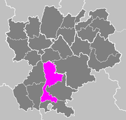 Lage des Arrondissement Valence im Département Drôme